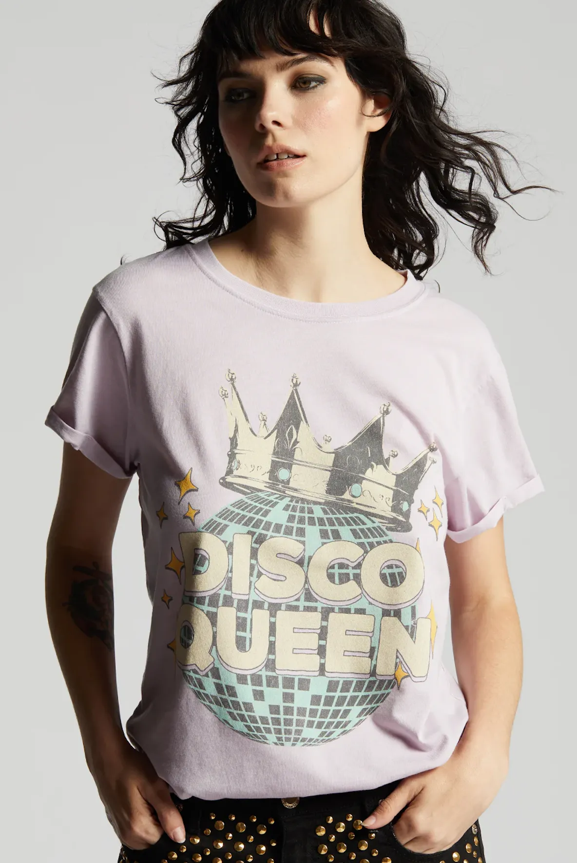 1130 Disco Queen Burn Out Tee