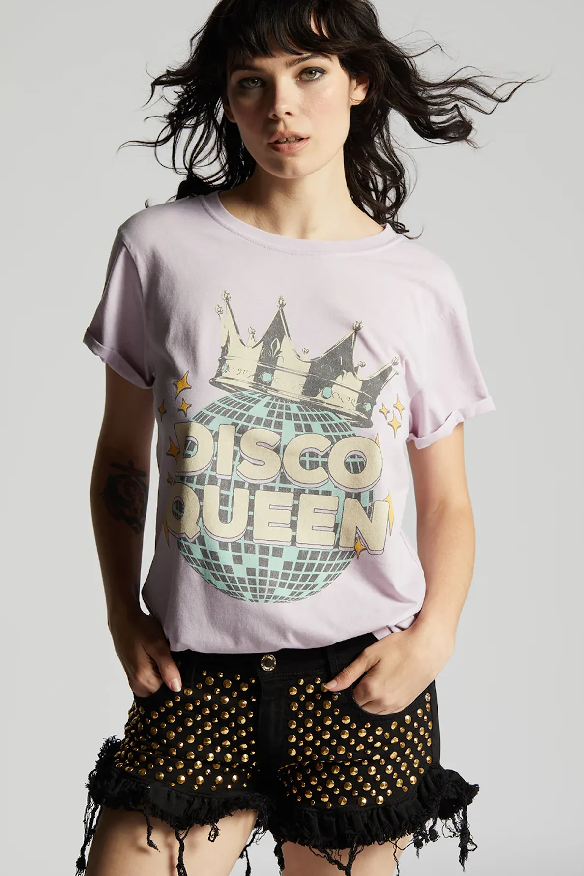 1130 Disco Queen Burn Out Tee