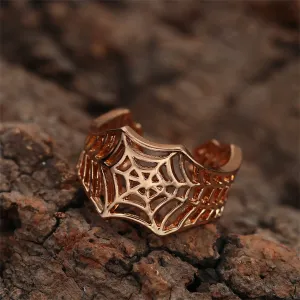 18K Gold-Plated Web Adjustable Ring