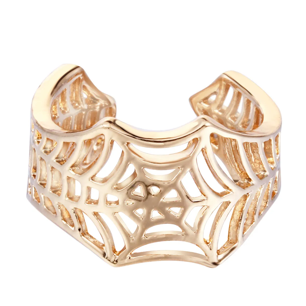 18K Gold-Plated Web Adjustable Ring