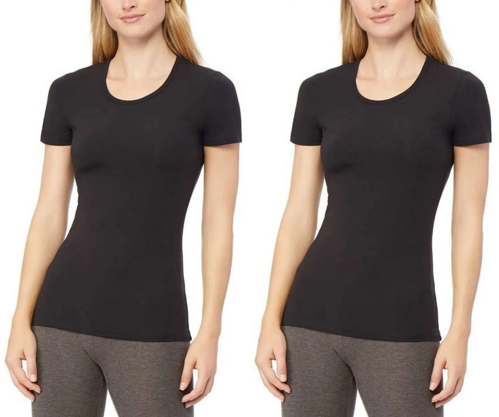 32 Degrees Cool Women's 2 Pack Short Sleeve Scoop Neck T-Shirts