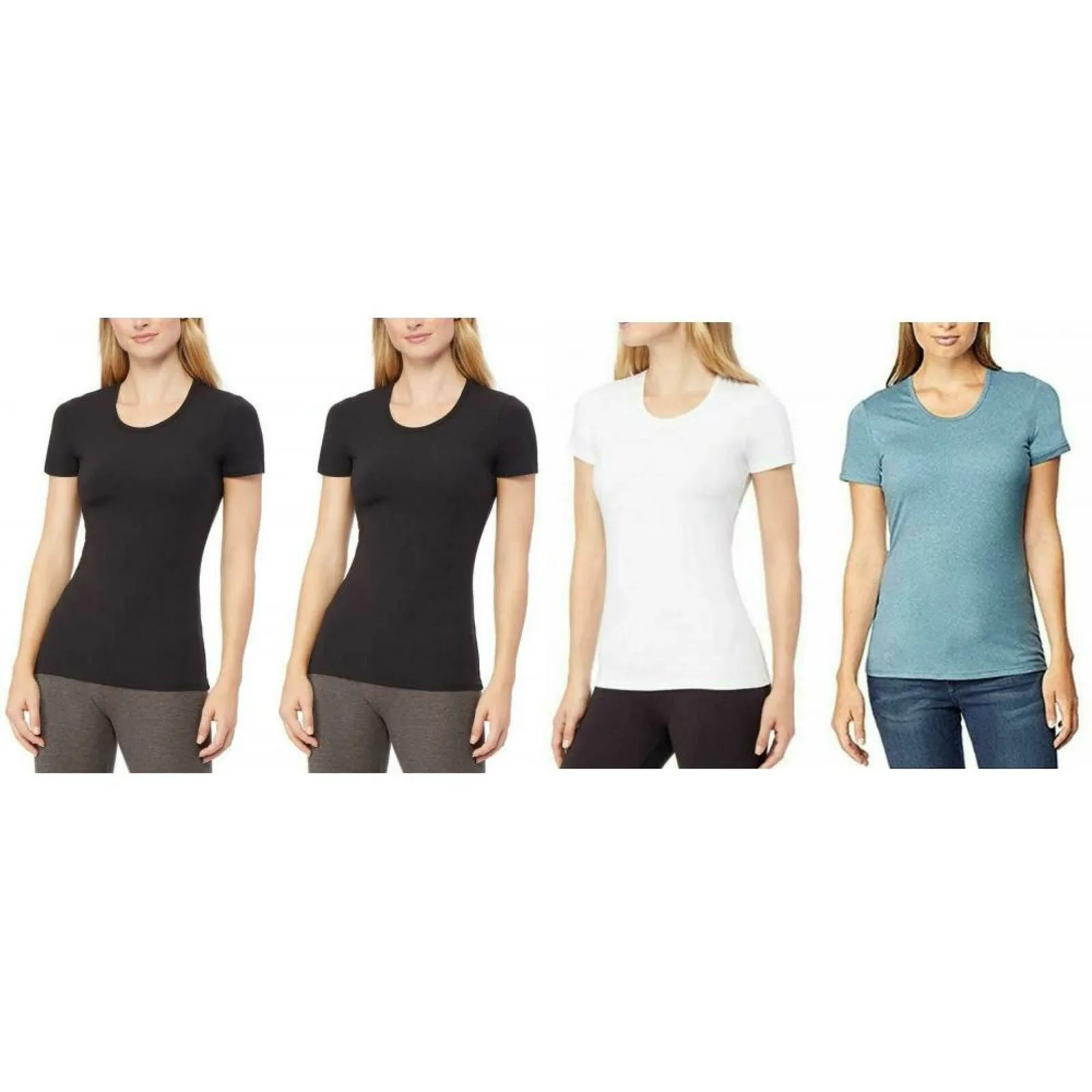 32 Degrees Cool Women's 2 Pack Short Sleeve Scoop Neck T-Shirts