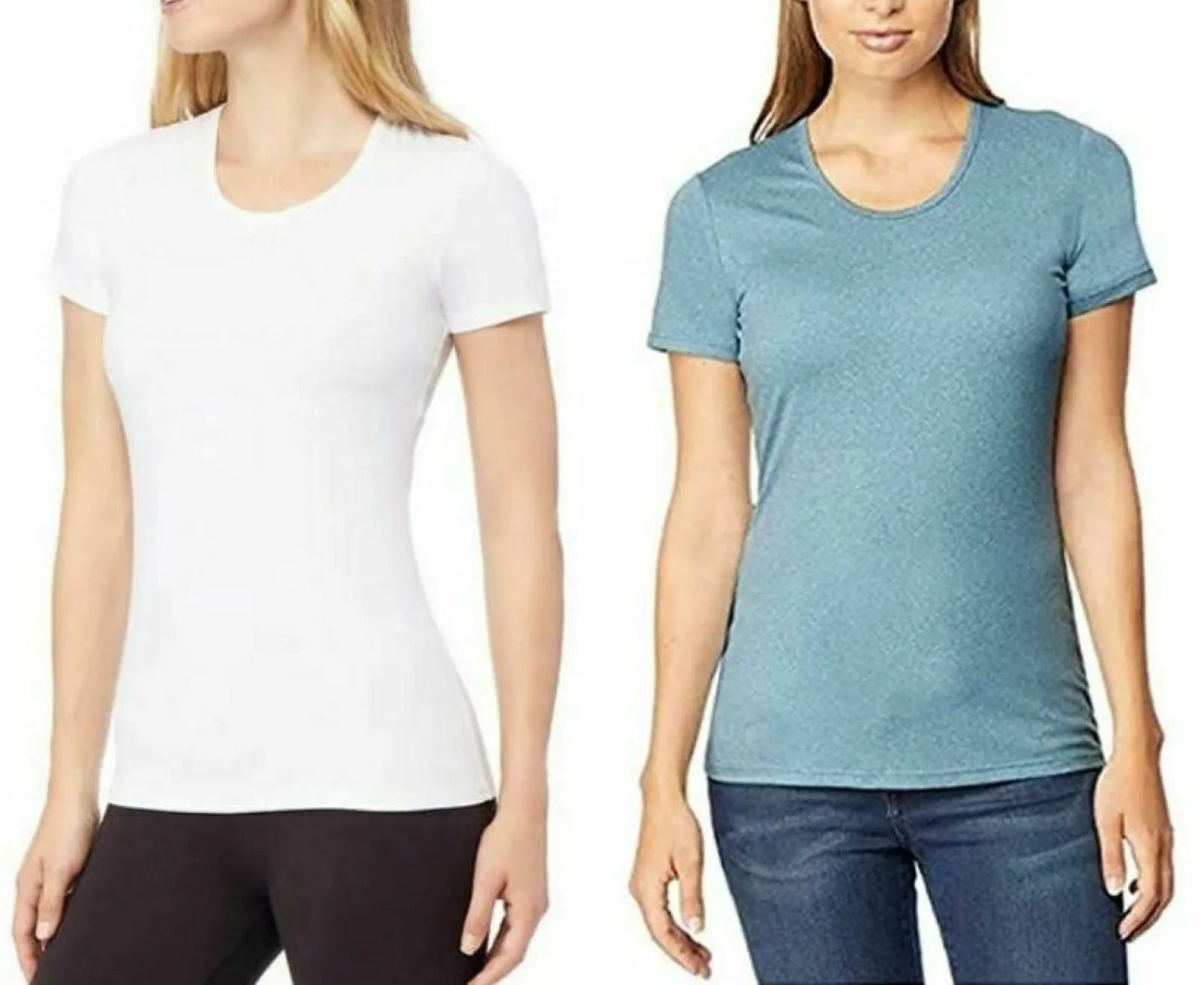 32 Degrees Cool Women's 2 Pack Short Sleeve Scoop Neck T-Shirts