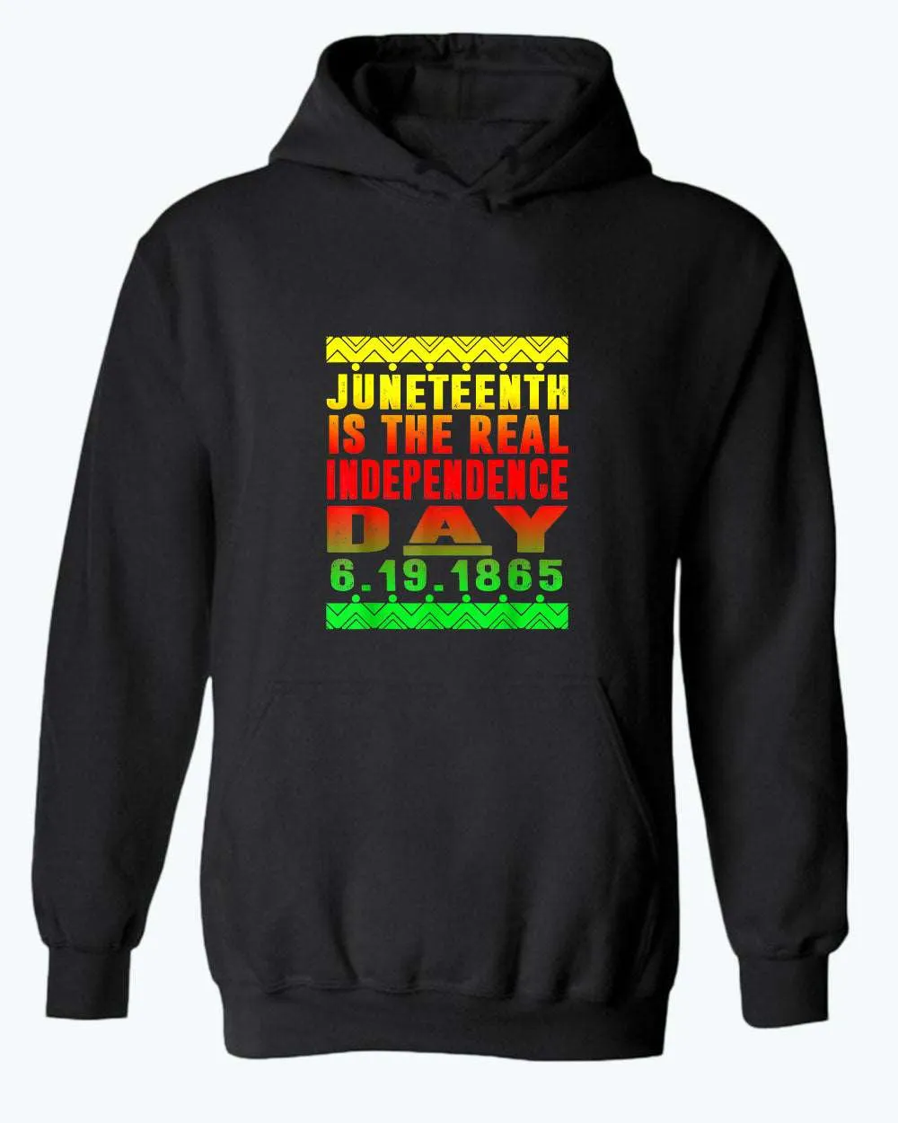 6-19-1865 real independence day hoodie