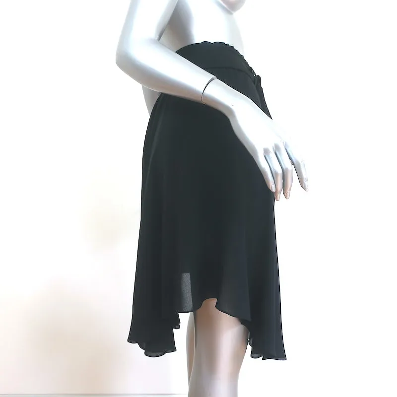 A.L.C. Belted Skirt Black Silk Chiffon Size 2