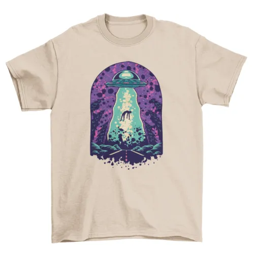Alien Abduction Space T-shirt- 5 Colors