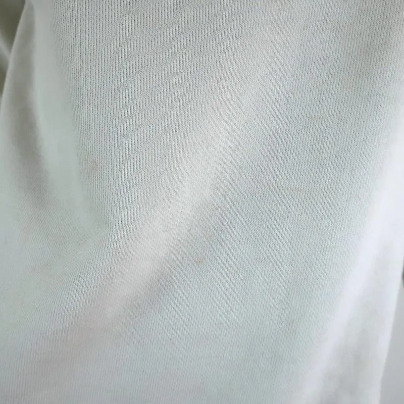 AMO Loved Sweatshirt White Distressed Cotton Size Small Crewneck Pullover