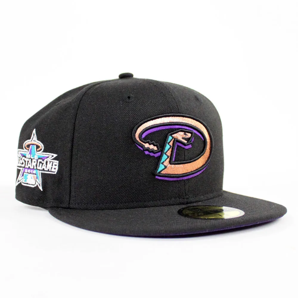 Arizona Diamondbacks 2010 All Star Game New Era 59Fifty Fitted Hat (Black Purple Under Brim)