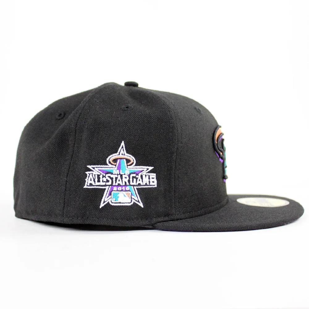 Arizona Diamondbacks 2010 All Star Game New Era 59Fifty Fitted Hat (Black Purple Under Brim)