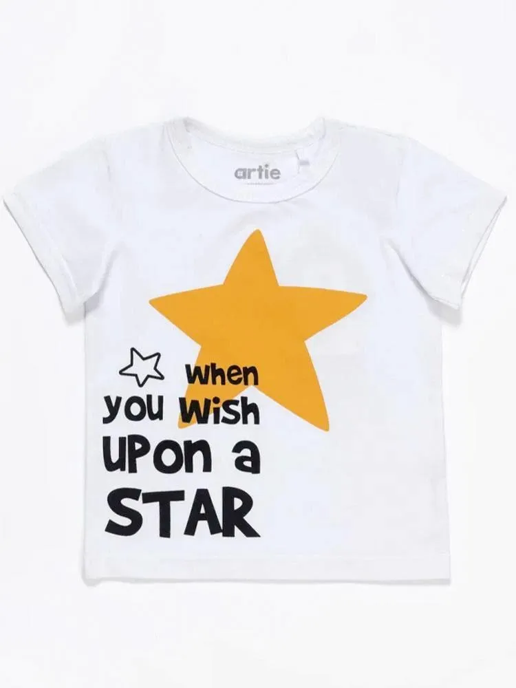 Artie - Wish Upon a Star White T Shirt