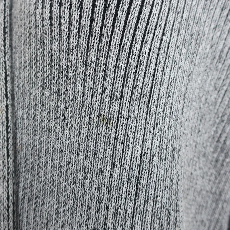 Baja East Cardigan Gray Stretch Cotton Rib Knit Size 0 Open Front Sweater