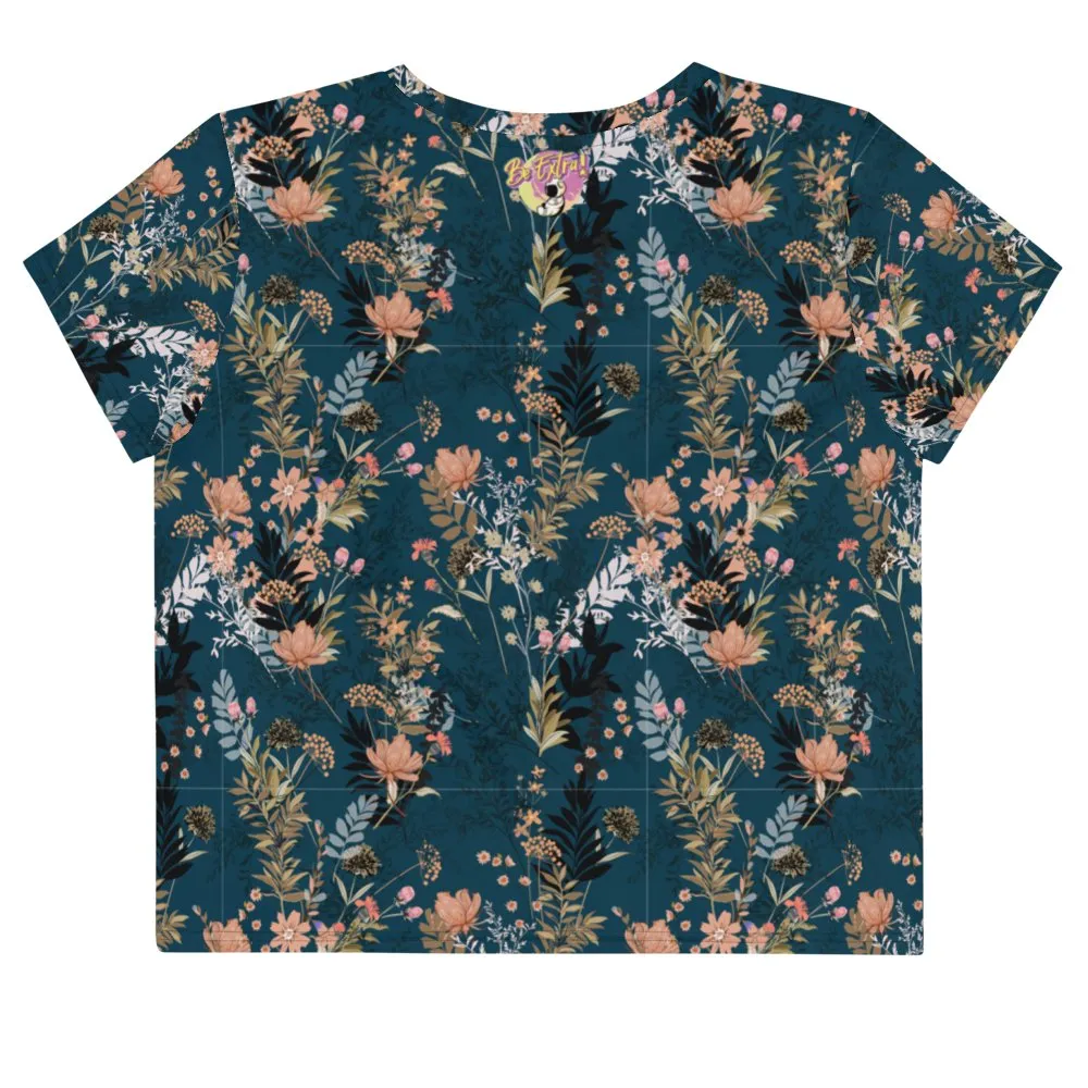 Be Extra! Floral Print Women's Crop Tee