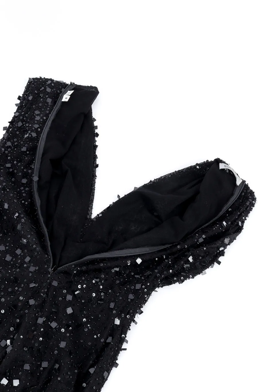 Beaded Sequin Mesh Gown