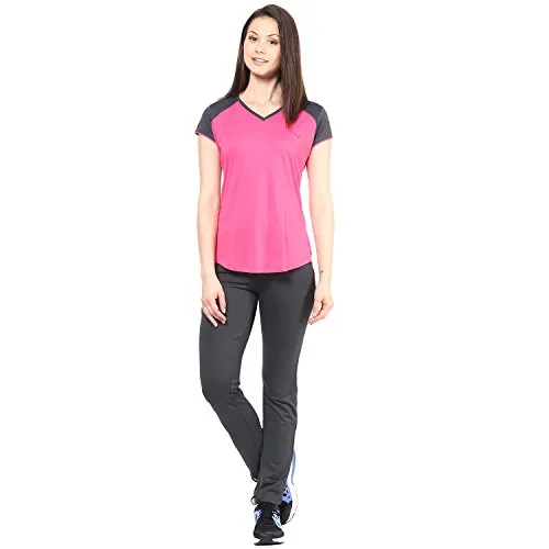 berge' Ladies Polyester Dry Fit Western Shirts & Tshirts for Women, Quick Drying & Breathable Fabric, Gym Wear Tees & Workout Tops (Pink Colour)