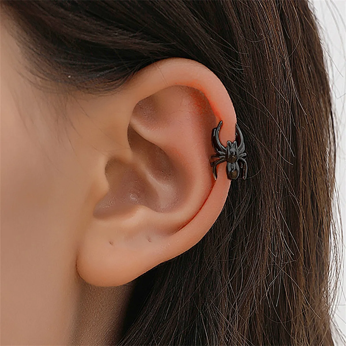 Black Spider Ear Cuffs