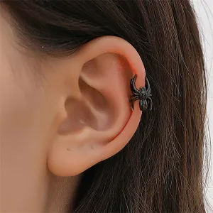 Black Spider Ear Cuffs