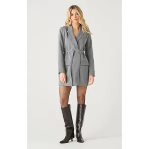 Black Tape Belted Blazer Mini Dress