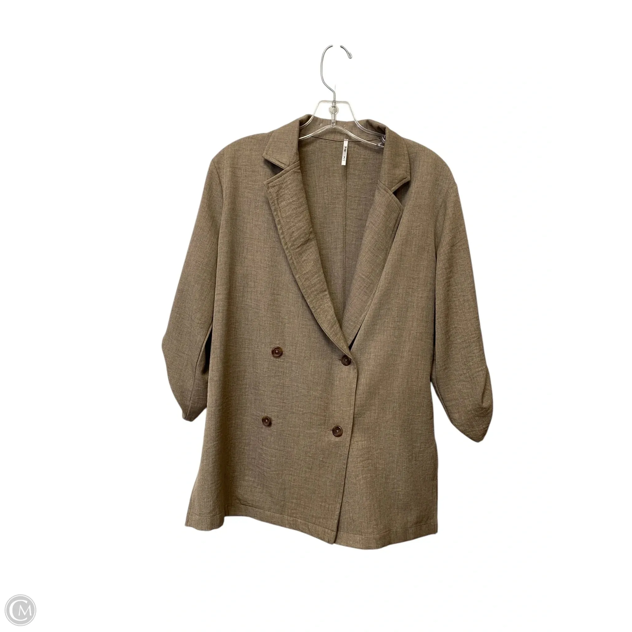 Blazer By Clothes Mentor In Brown, Size: M