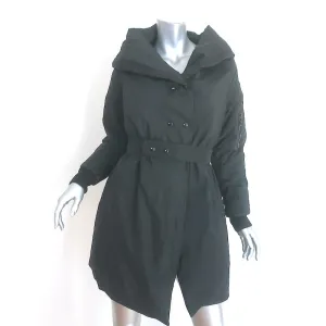 Blumarine Down Puffer Coat Black Size 40 Belted Jacket
