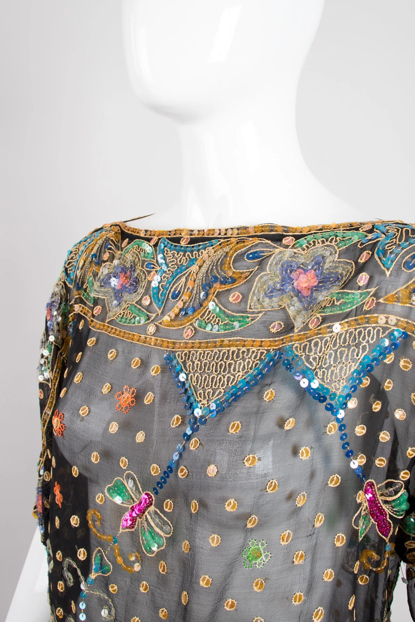Boxy Sequin Butterfly Top
