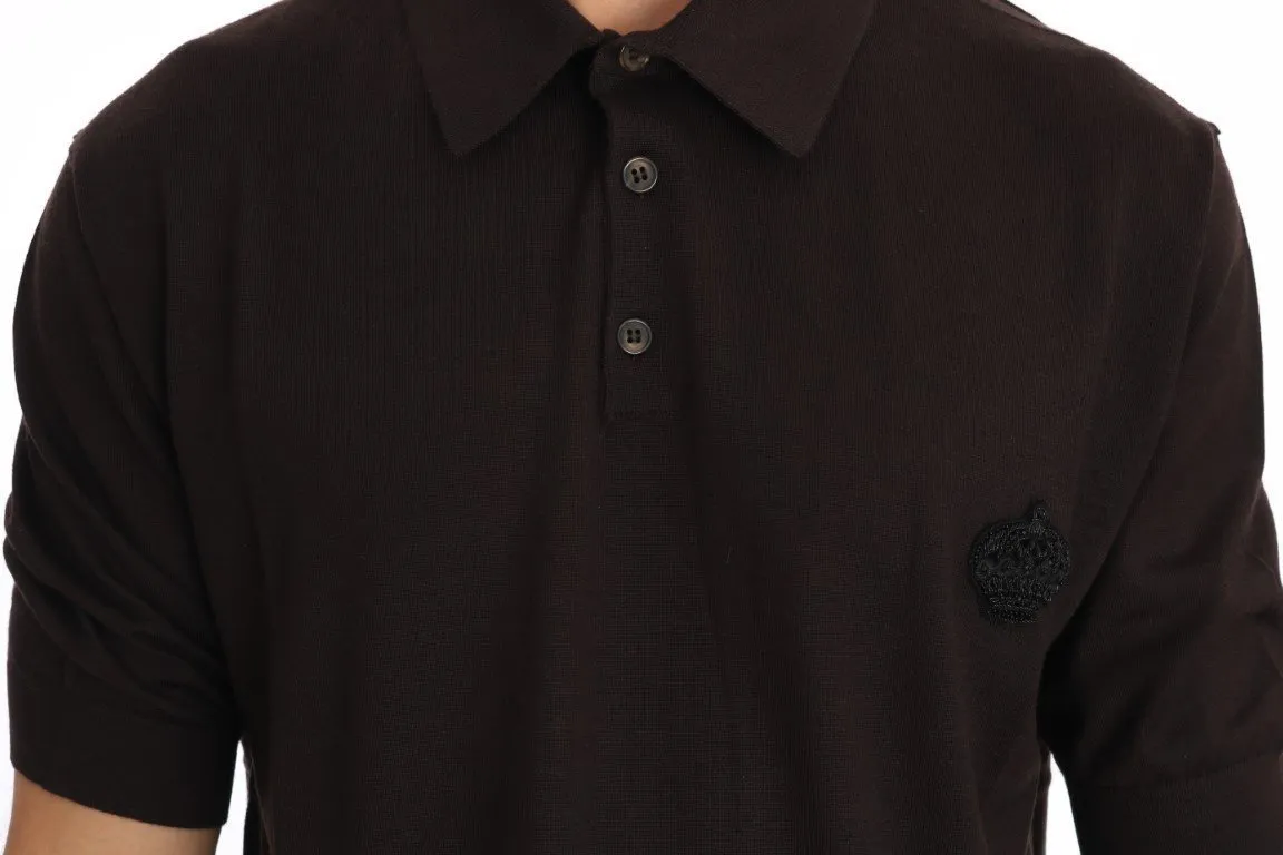 Brown Polo Short Sleeve T-shirt
