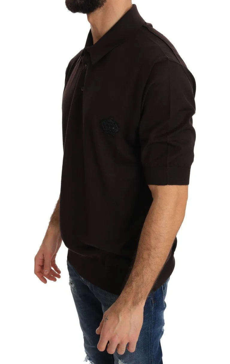 Brown Polo Short Sleeve T-shirt