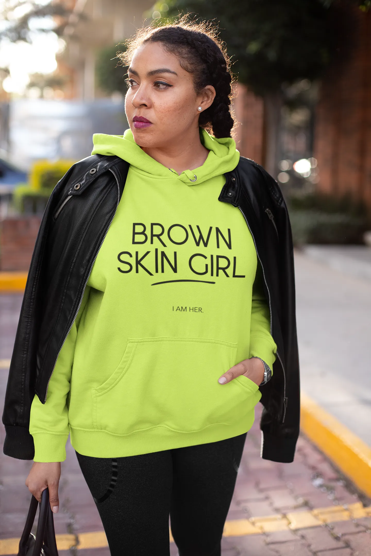 Brown Skin Girl Hooded Sweatshirt