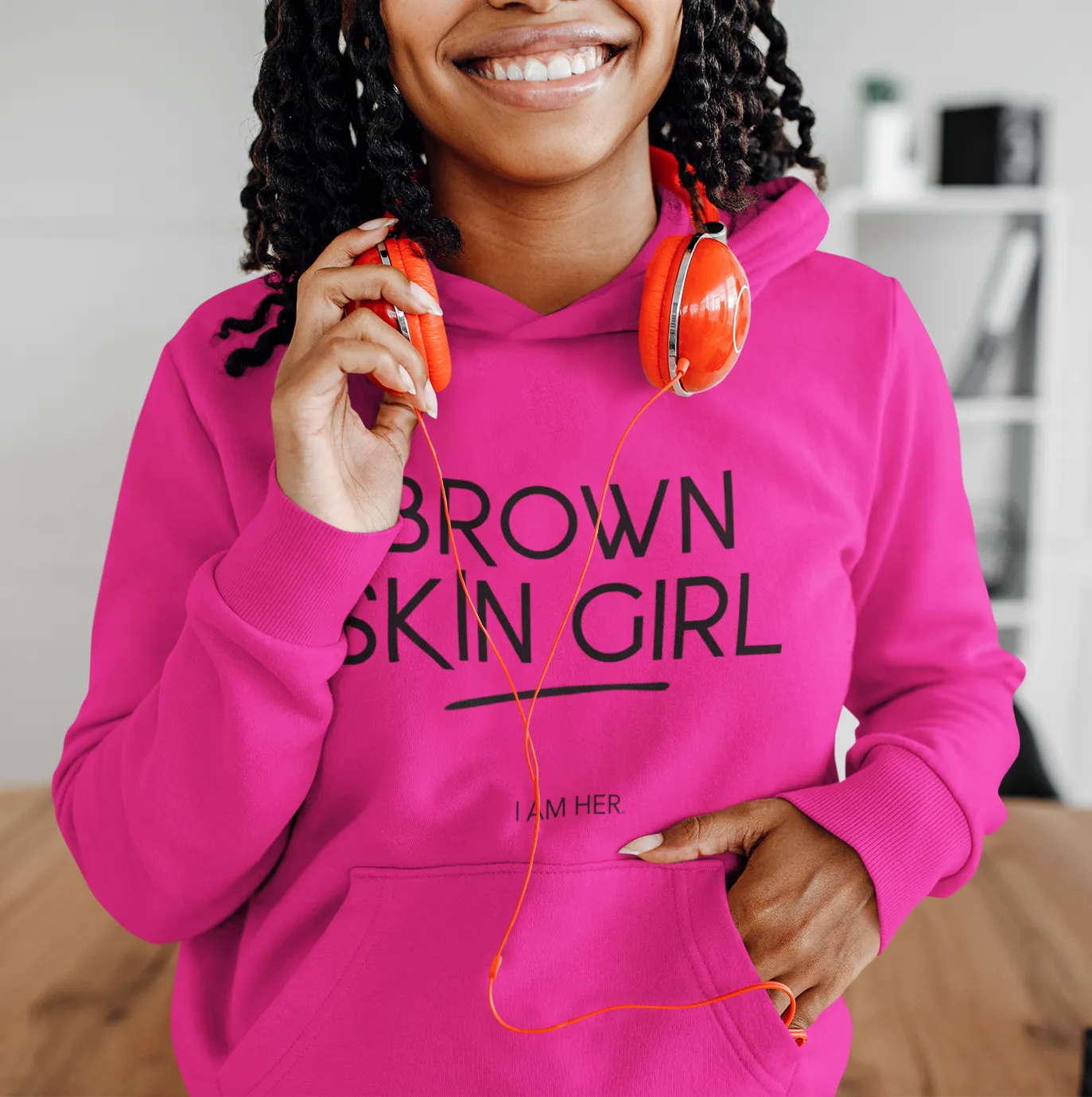 Brown Skin Girl Hooded Sweatshirt