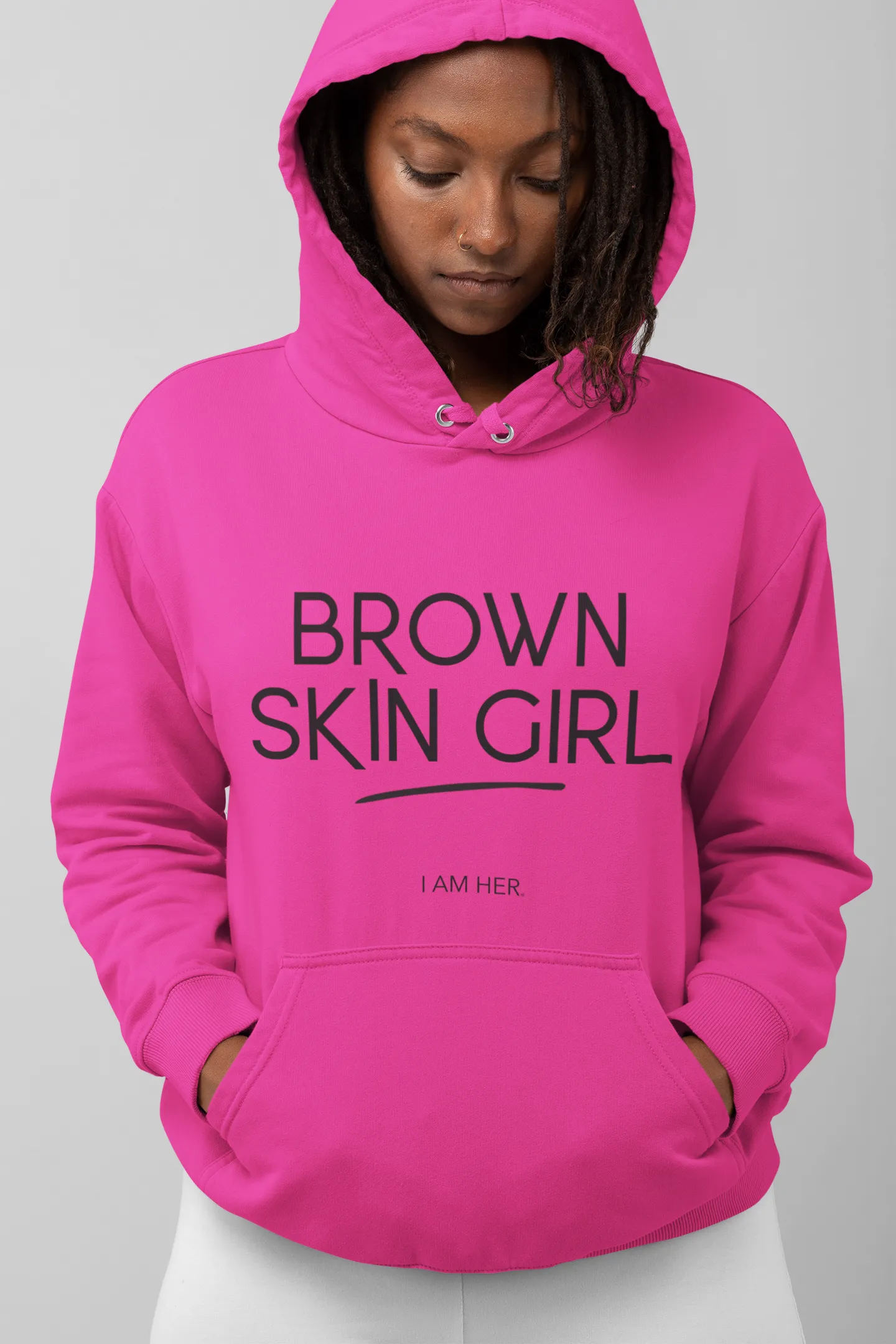 Brown Skin Girl Hooded Sweatshirt