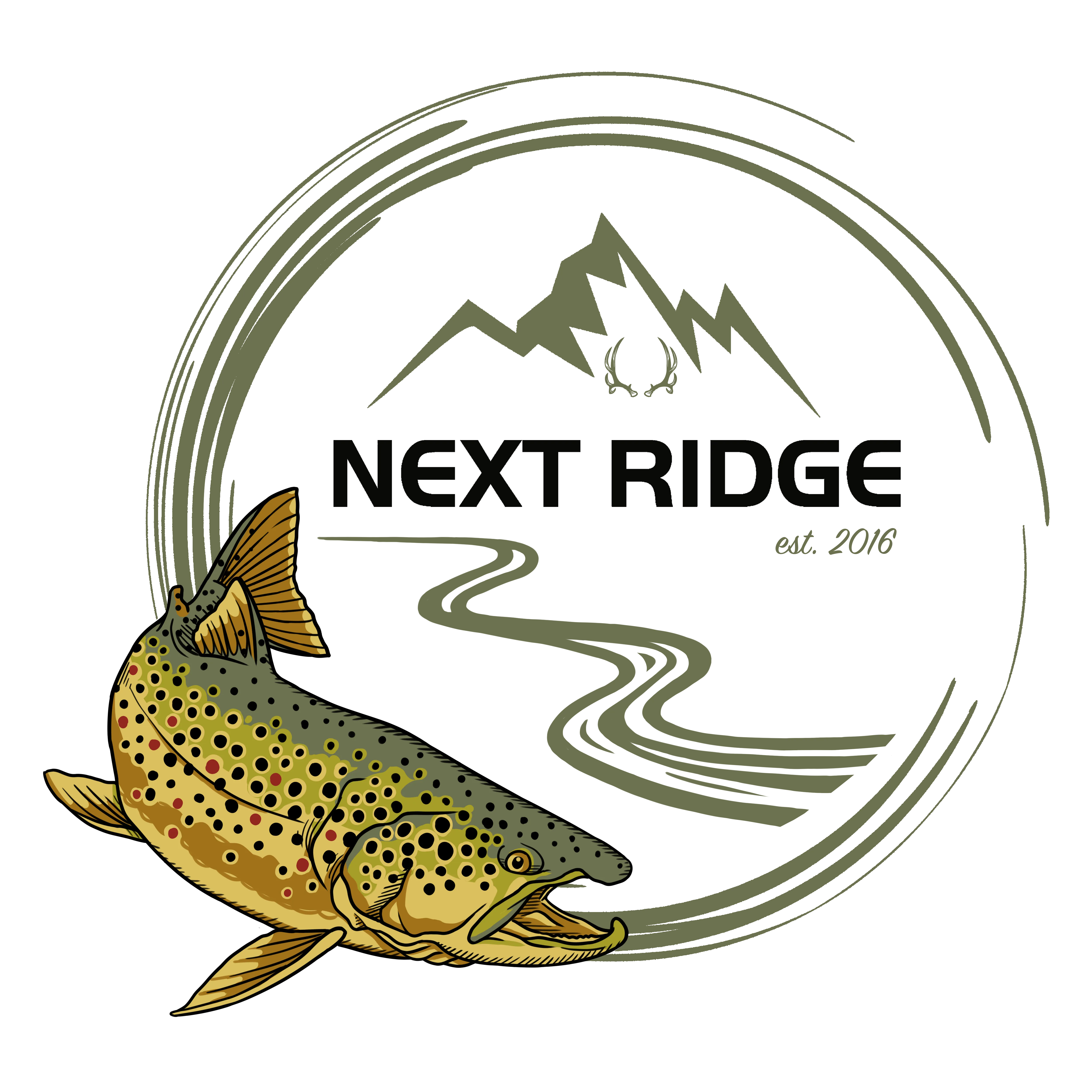 Brown Trout V-Neck- Ladies