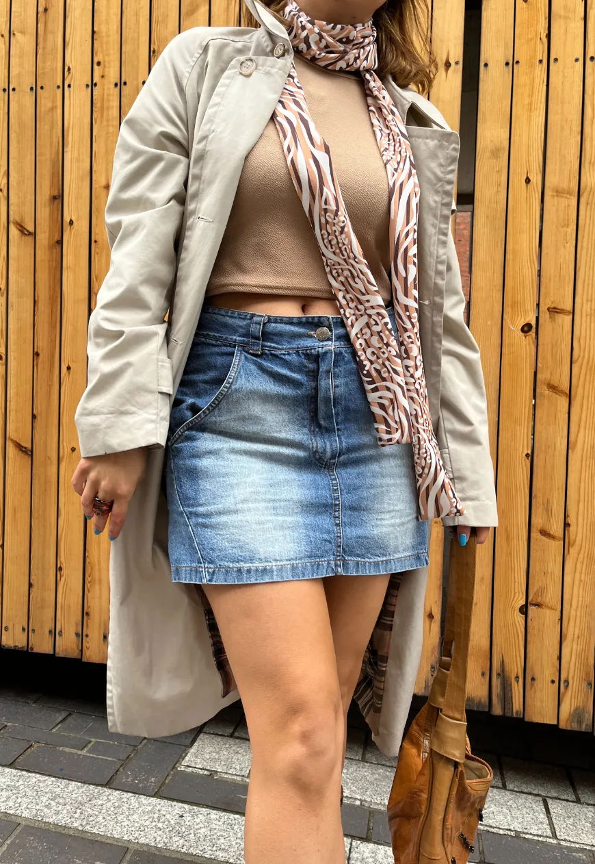 CARAMEL ANIMAL PRINT FLARE CROPPED TOP