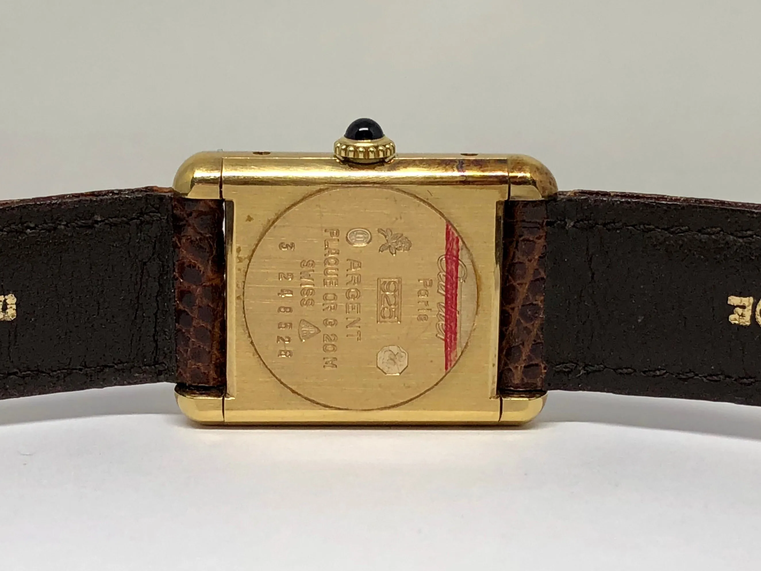 Cartier Sterling Silver Gold Washed Must de Cartier Tank Women's Watch Mechanical