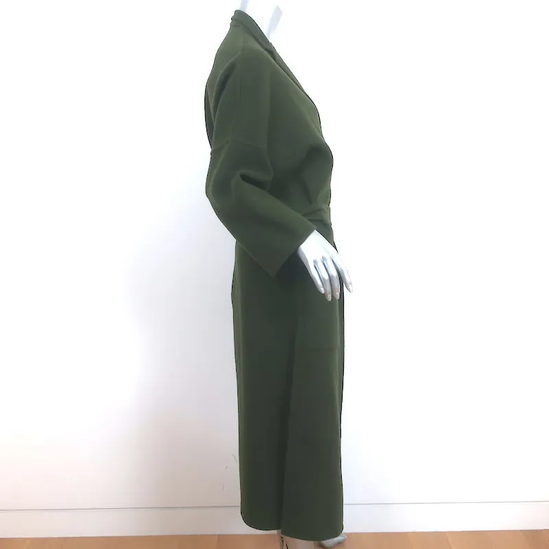 Celine Cashmere Belted Coat Forest Green Size 34