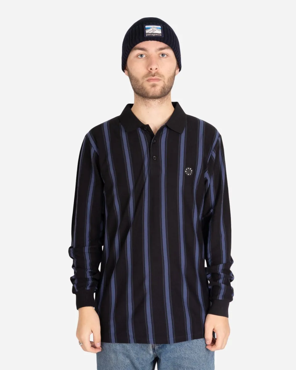 Century Stripe Polo - Black