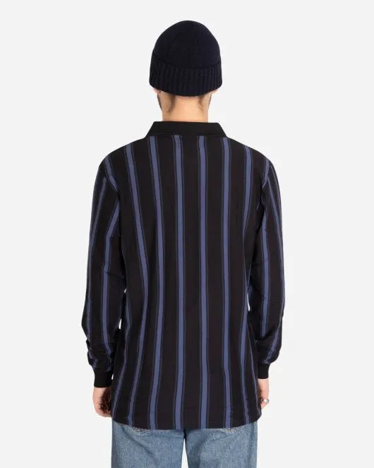 Century Stripe Polo - Black