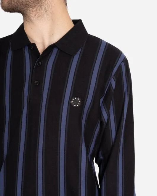 Century Stripe Polo - Black