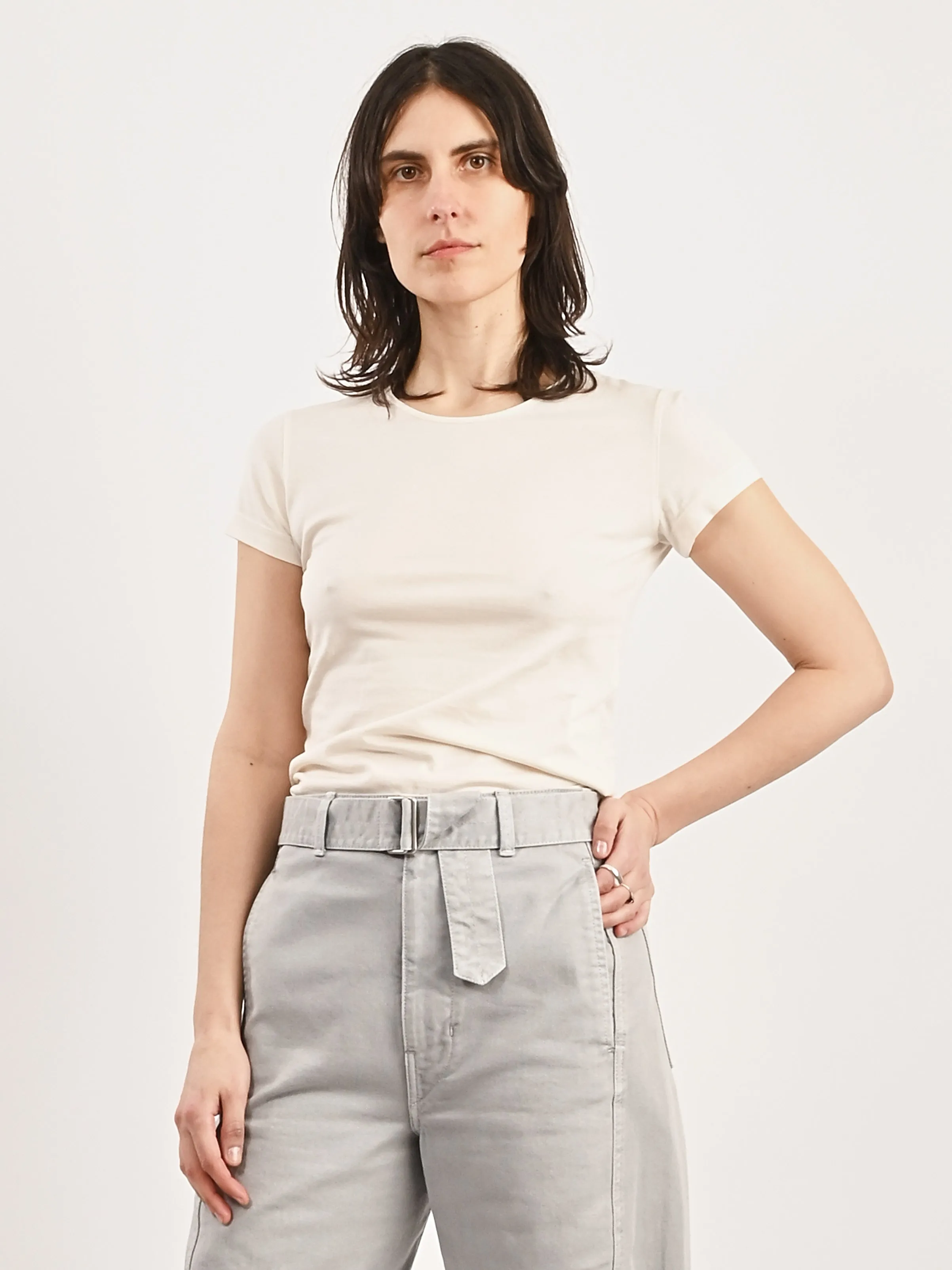 Chalk Fitted T-Shirt