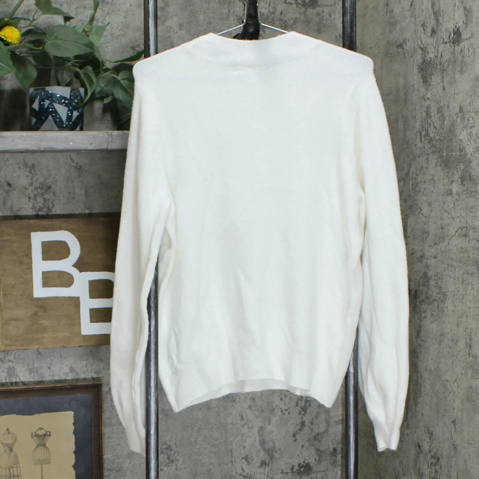 Charter Club Women's Pullover Sequined Sweater Cloud Large