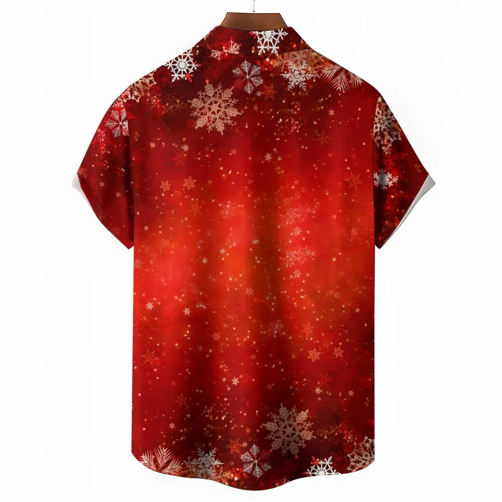Christmas BBQ Santa Chest Pocket Hawaiian Shirt 2411007736