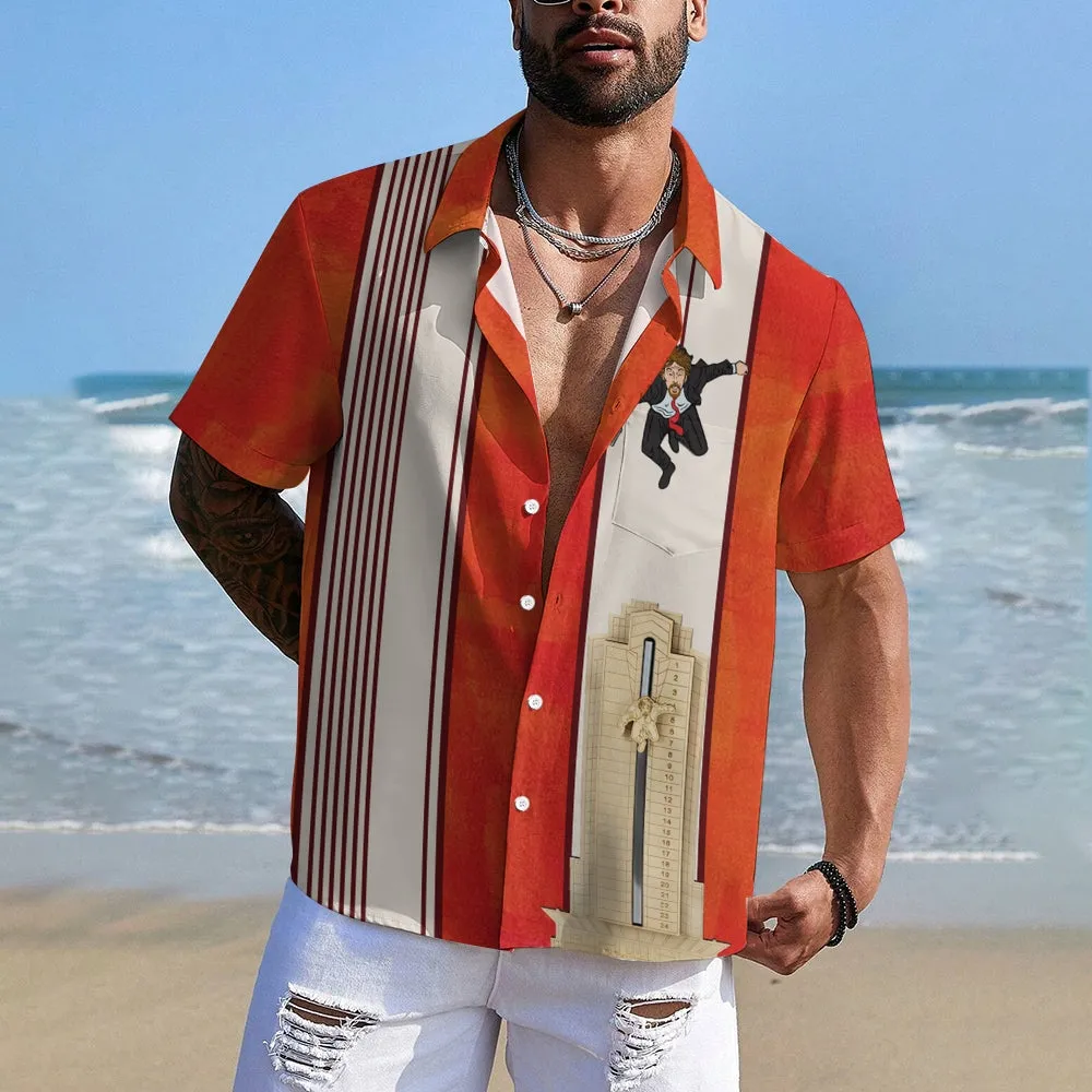 Christmas Movie Characters DIE Chest Pocket Bowling Shirt 2411011833