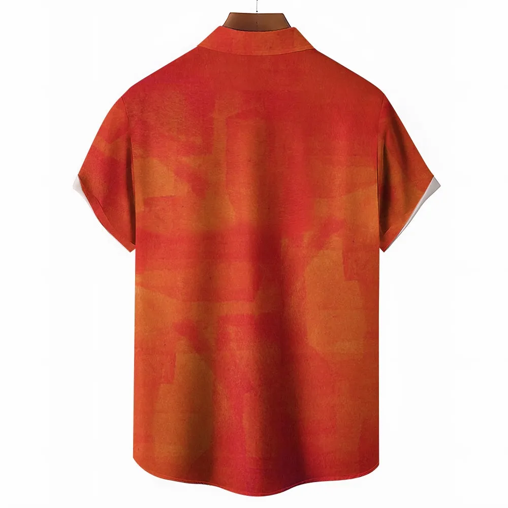 Christmas Movie Characters DIE Chest Pocket Bowling Shirt 2411011833