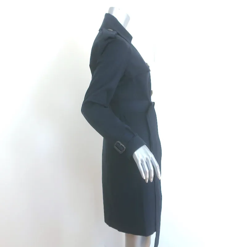Club Monaco Trench Coat Navy Stretch Cotton Size Medium Belted Jacket