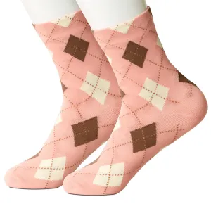 County Argyle Pink Women's Socks