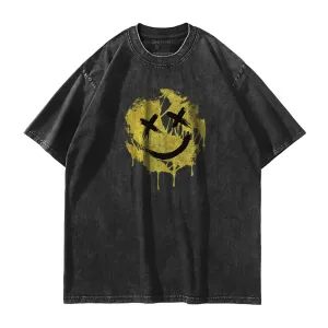 Crack Smiley Washed T-Shirt