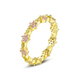 Crystal & Cubic Zirconia 18K Gold-Plated Flower Band