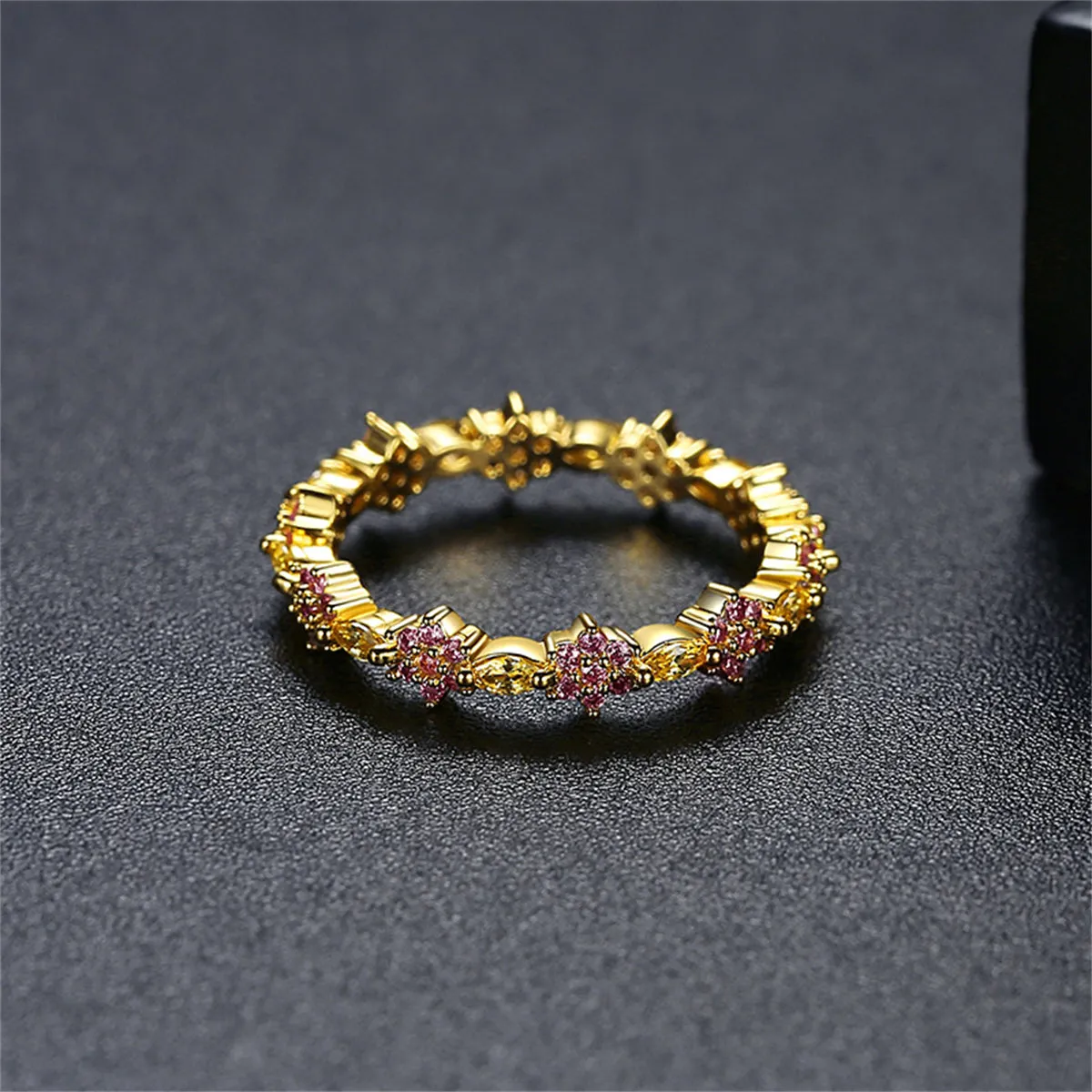 Crystal & Cubic Zirconia 18K Gold-Plated Flower Band