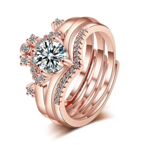 Crystal & Cubic Zirconia Ring Set