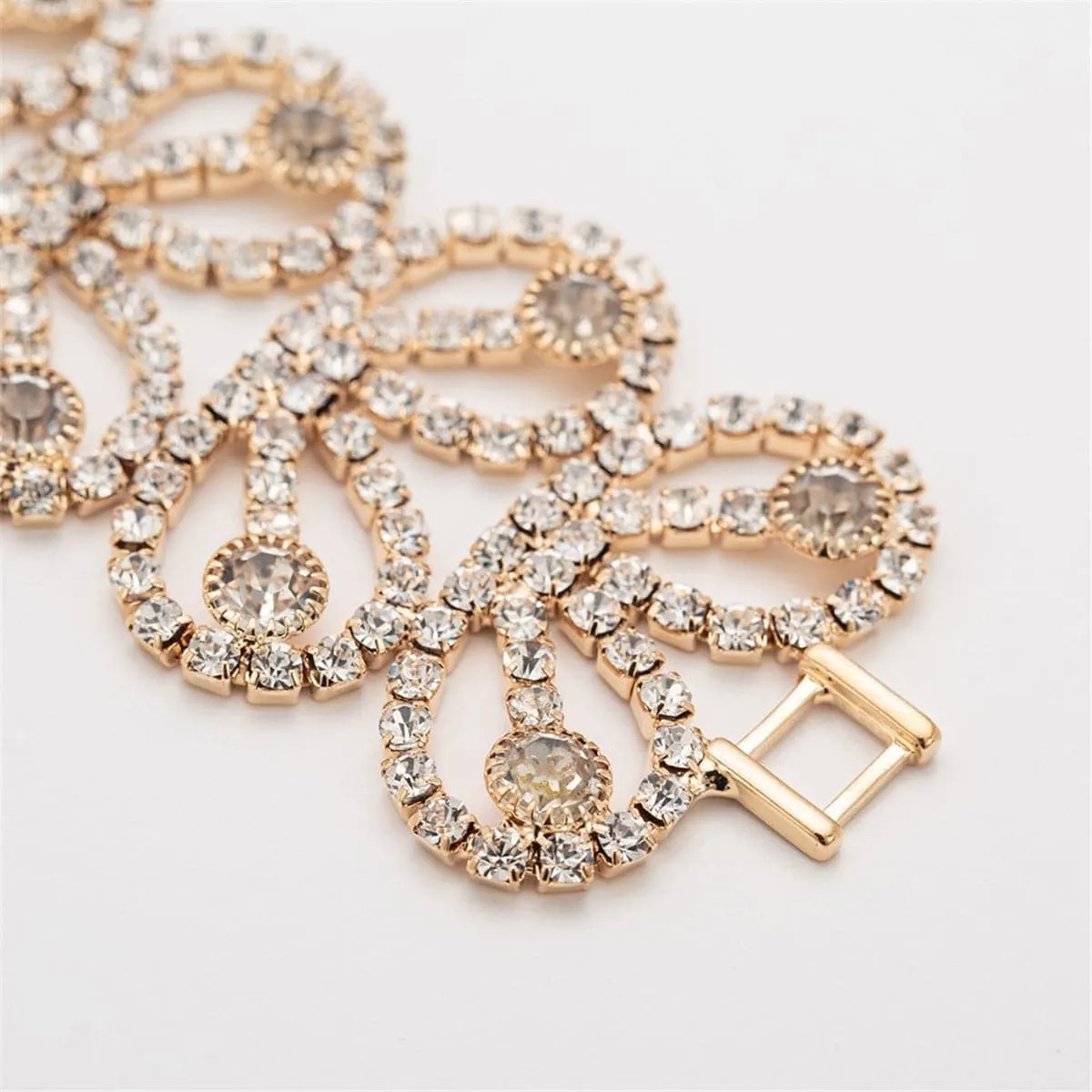Cubic Zirconia & 18K Gold-Plated Pavé Bow Bracelet