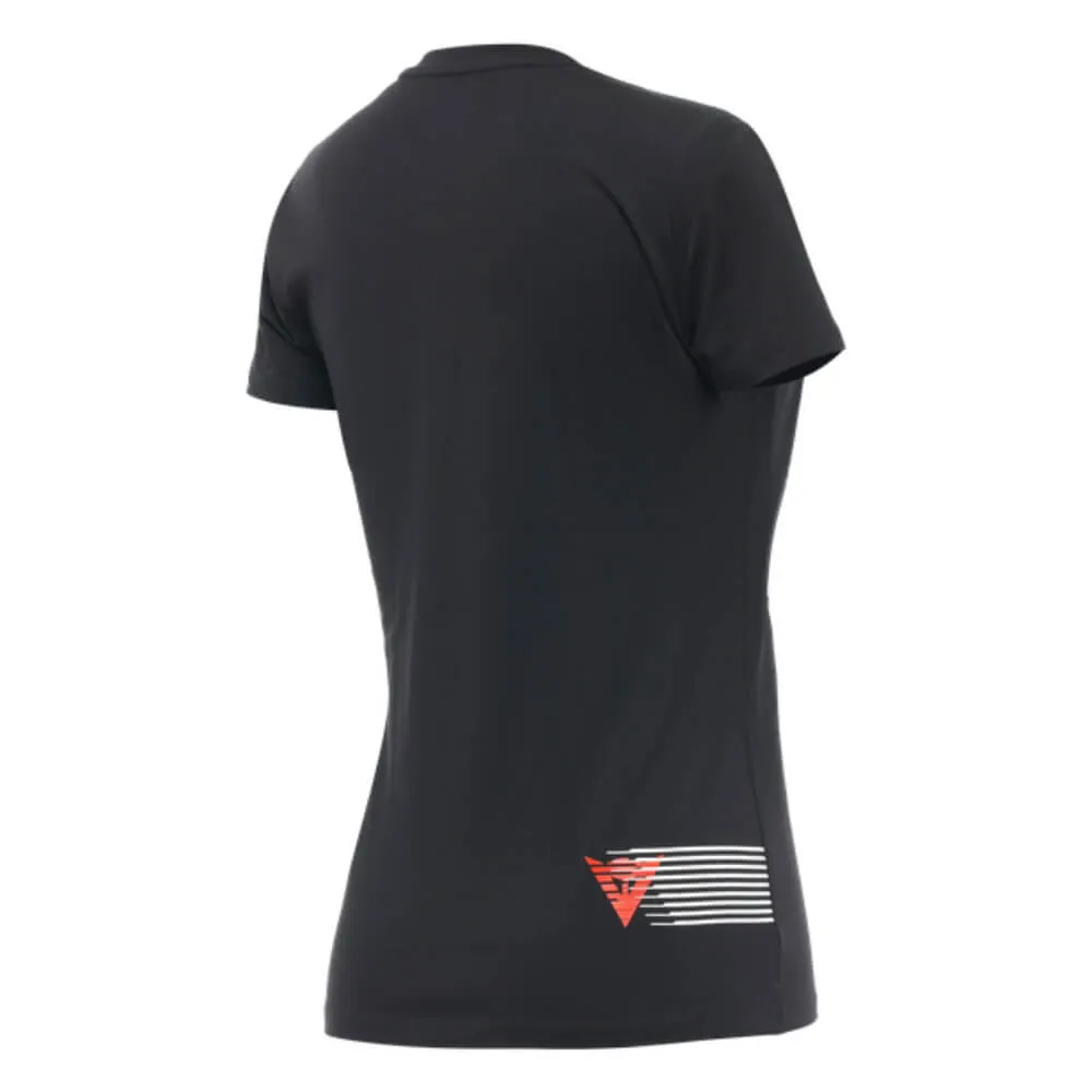 Dainese Logo Ladies T-Shirt Black / Red