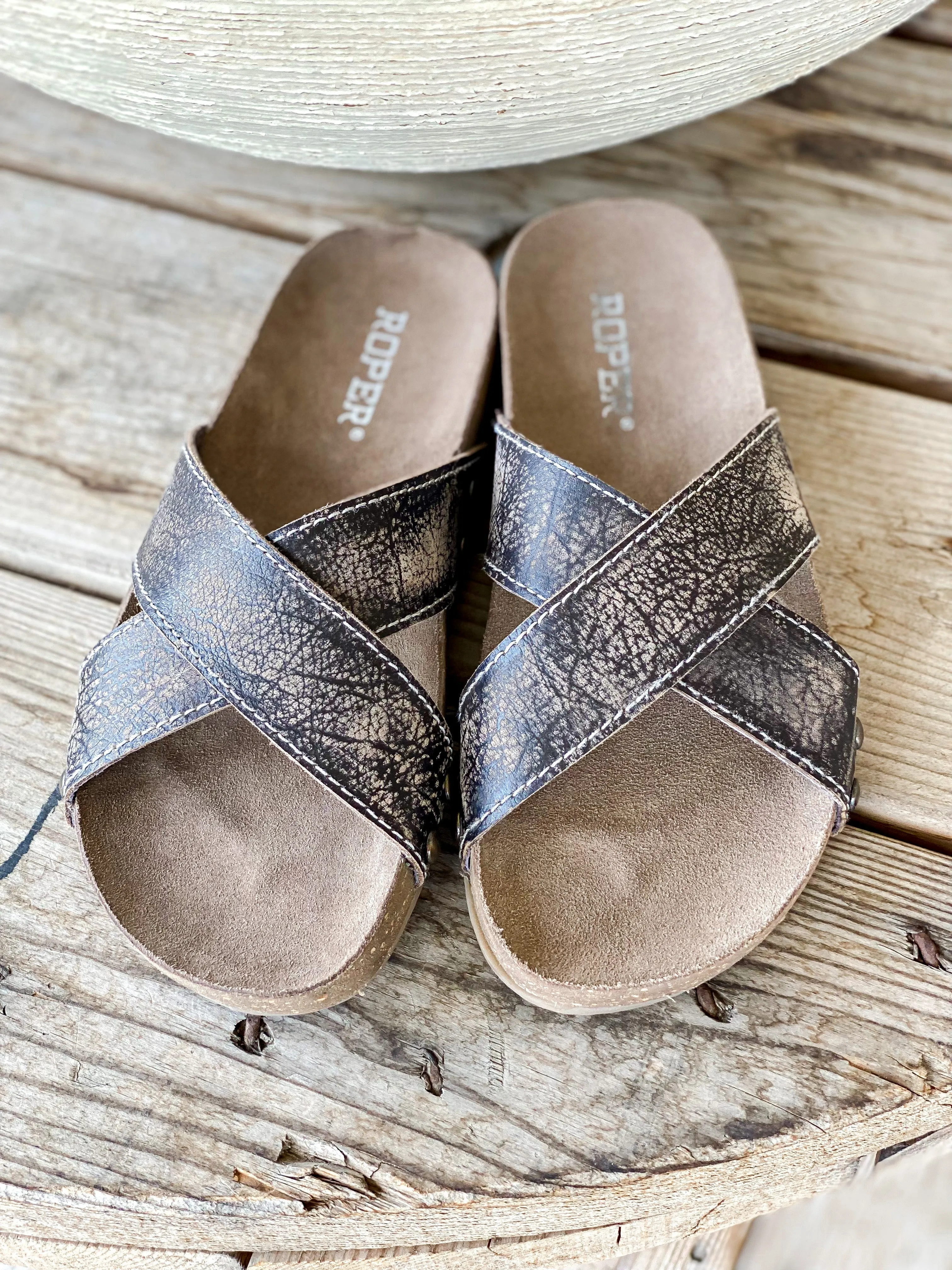 Delaney Brown Leather Sandal